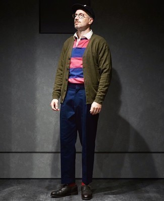 С чем носить коричневые кожаные броги