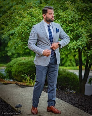 С чем носить коричневые кожаные броги