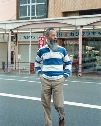 С чем носить коричневые кожаные лоферы за 60 лет мужчине