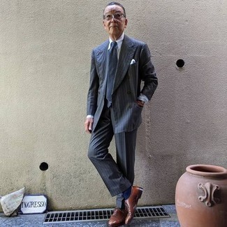 С чем носить коричневые кожаные оксфорды