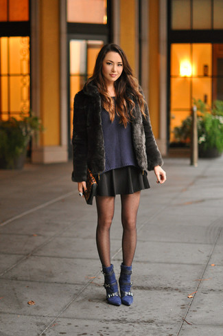 С чем носить коричневый клатч с леопардовым принтом