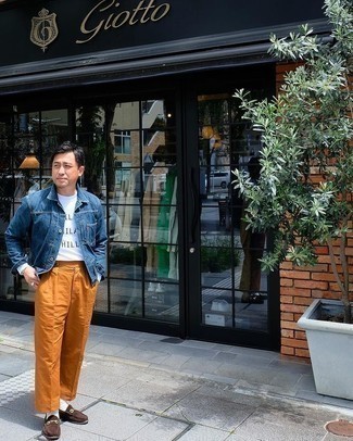 Какие брюки карго носить с коричневыми лоферами