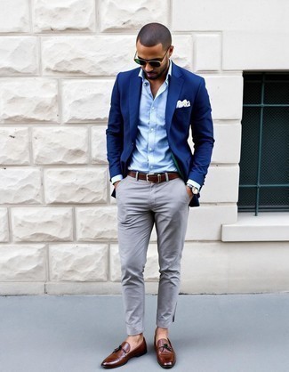 С чем носить коричневые лоферы мужчине