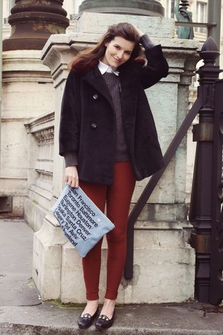 С чем носить коричневые лоферы женщине