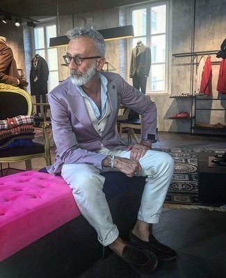 Какие жилеты носить с коричневыми лоферами