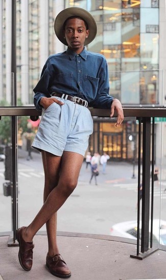 Какие шорты носить с коричневыми монками