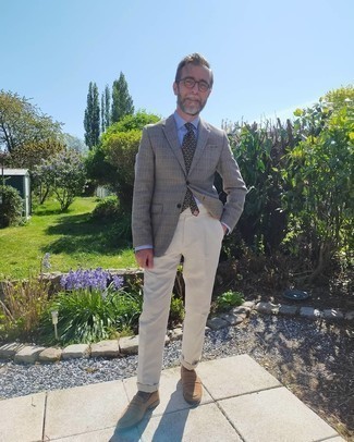 С чем носить коричневый нагрудный платок