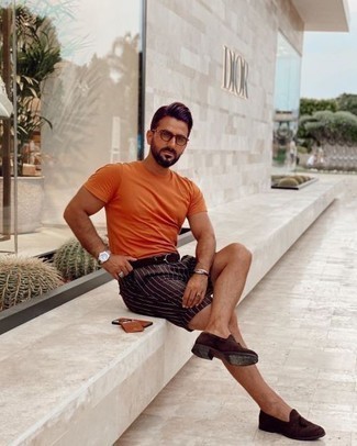 Какие лоферы носить с коричневыми шортами мужчине