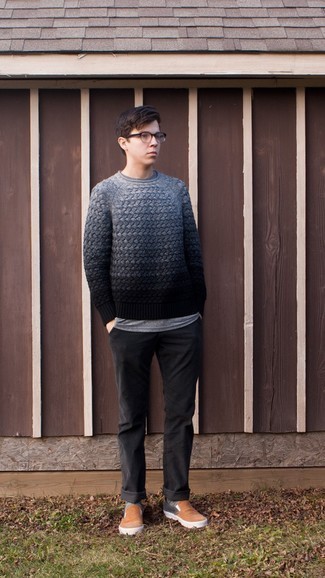 С чем носить коричневые слипоны мужчине