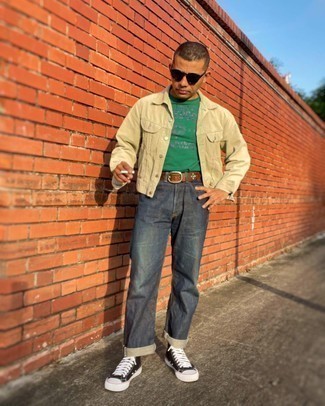 С чем носить коричневый ремень с шипами мужчине