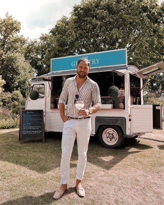 С чем носить коричневый замшевый ремень мужчине