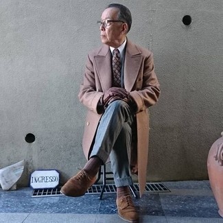 С чем носить коричневые замшевые туфли дерби