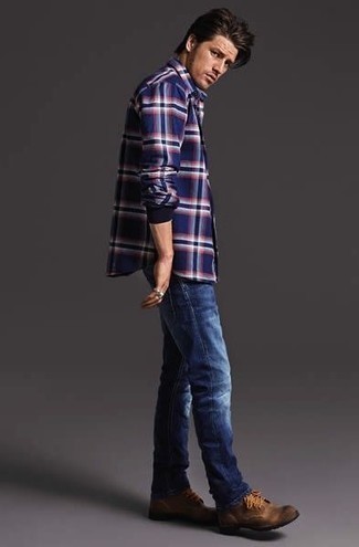 С чем носить коричневые замшевые туфли дерби