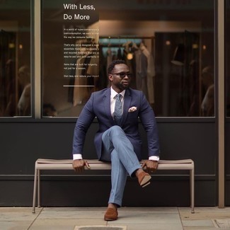 С чем носить коричневые замшевые лоферы мужчине