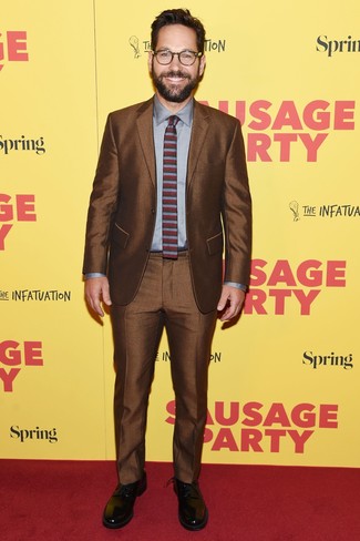 Какие туфли дерби носить с коричневым костюмом