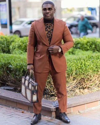 Какие туфли дерби носить с коричневым костюмом