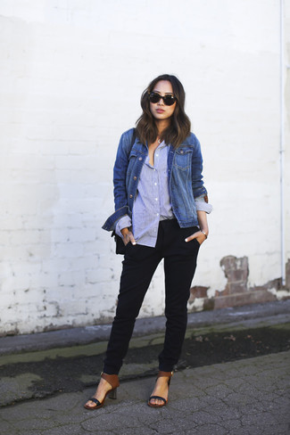 С чем носить коричневые солнцезащитные очки женщине