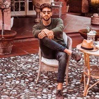 С чем носить коричневые солнцезащитные очки мужчине