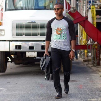 С чем носить коричневые солнцезащитные очки мужчине