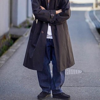 Какие ботинки дезерты носить с коричневым плащом