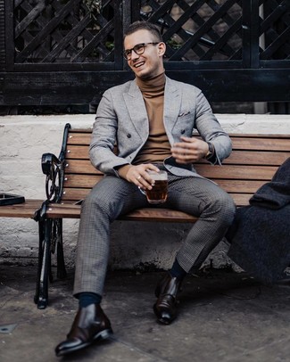 Какие монки носить с коричневой водолазкой