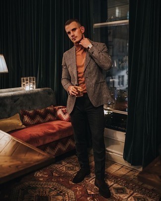 Какие монки носить с коричневой водолазкой