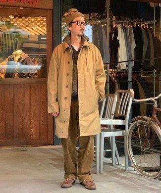 Какие лоферы носить с коричневой ветровкой мужчине