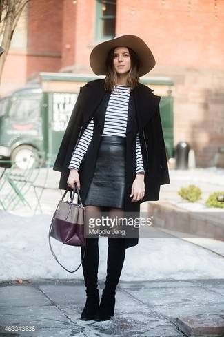 С чем носить коричневую шерстяную шляпу женщине