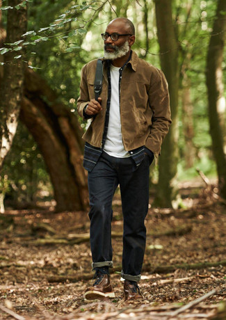 Какие куртки харрингтон носить с коричневыми рабочими ботинками