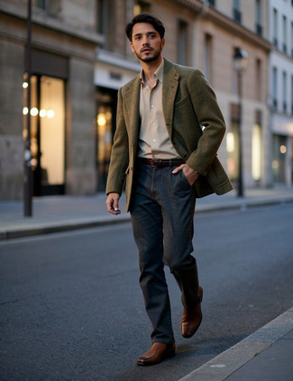 С чем носить коричневый плетеный ремень мужчине