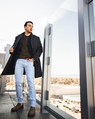 С чем носить коричневый кожаный плетеный ремень мужчине