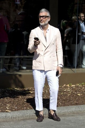 С чем носить коричневые плетеные лоферы мужчине