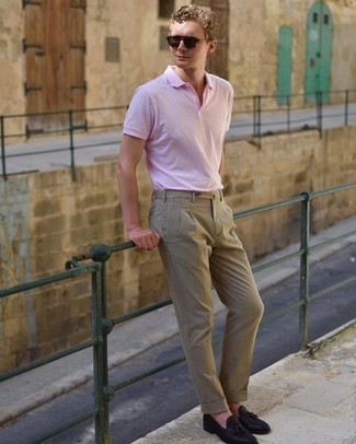 С чем носить коричневые плетеные лоферы мужчине