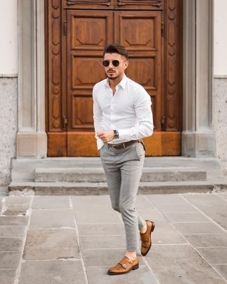 С чем носить коричневый замшевый плетеный ремень мужчине