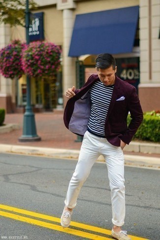 С чем носить темно-красный пиджак мужчине