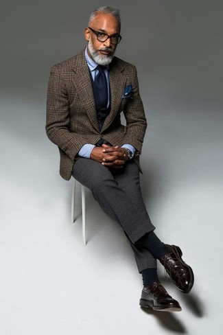 С чем носить темно-красные броги