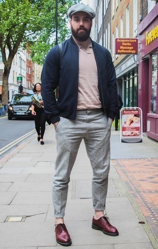 С чем носить темно-красные броги