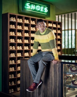 С чем носить темно-красные броги