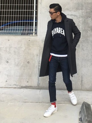 С чем носить темно-красный ремень из плотной ткани мужчине