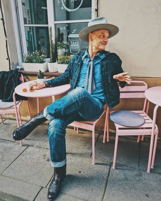 С чем носить темно-красные ковбойские сапоги мужчине