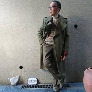 С чем носить темно-красные перчатки мужчине