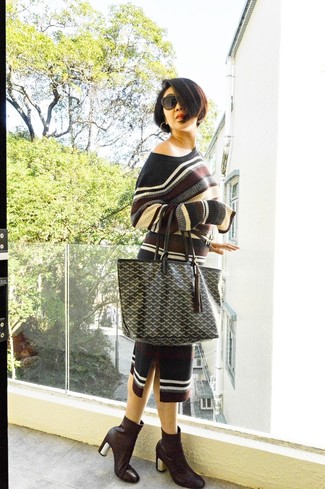 С чем носить темно-красные кожаные ботильоны