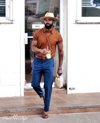 С чем носить темно-красный кожаный ремень мужчине