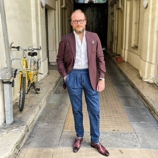 С чем носить темно-красные монки