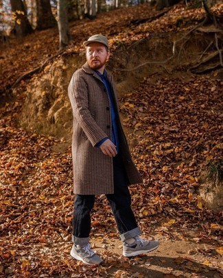 С чем носить темно-красное длинное пальто