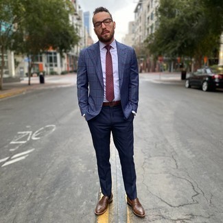 С чем носить темно-красный галстук в горошек мужчине