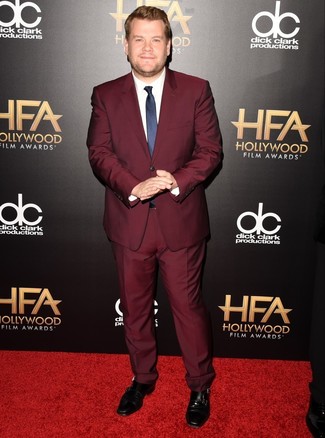 Какие монки носить с темно-красным костюмом