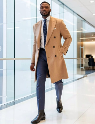 С чем носить светло-коричневое длинное пальто