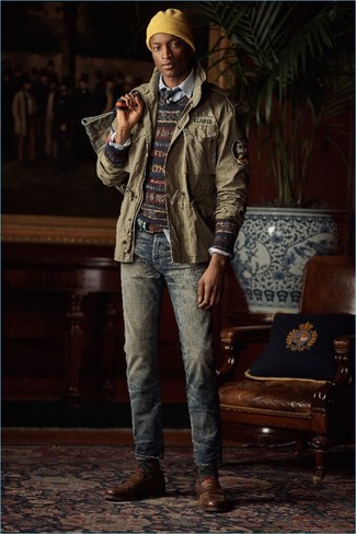 С чем носить сумку с камуфляжным принтом мужчине