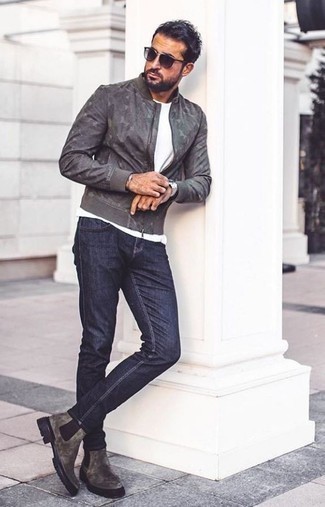 С чем носить бомбер с камуфляжным принтом мужчине